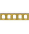 Рамка на 5 постов гор/верт FEDE BELLE EPOQUE METAL CHROME, bright gold + bright chrome FD01435OBCB
