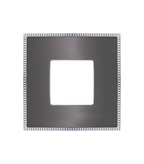 Рамка на 1 пост гор/верт FEDE BELLE EPOQUE METAL CHROME, graphite + bright chrome FD01431GRCB