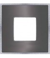 Рамка на 1 пост гор/верт FEDE BELLE EPOQUE METAL CHROME, graphite + bright chrome FD01431GRCB