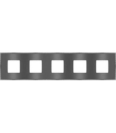 Рамка на 5 постов гор/верт FEDE BELLE EPOQUE METAL CHROME, graphite + bright chrome FD01435GRCB