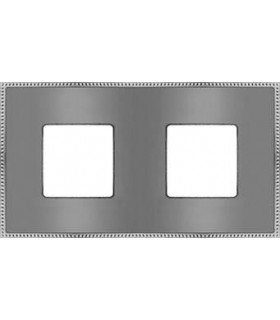 Рамка на 2 поста гор/верт FEDE BELLE EPOQUE METAL CHROME, bright chrome + bright chrome FD01432CBCB