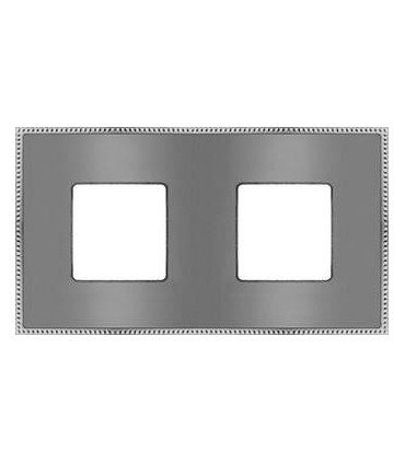 Рамка на 2 поста гор/верт FEDE BELLE EPOQUE METAL CHROME, bright chrome + bright chrome FD01432CBCB