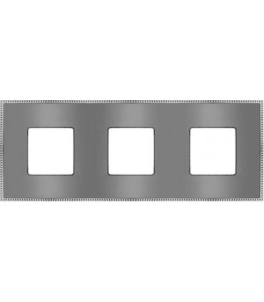 Рамка на 3 поста гор/верт FEDE BELLE EPOQUE METAL CHROME, bright chrome + bright chrome FD01433CBCB