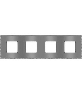 Рамка на 4 поста гор/верт FEDE BELLE EPOQUE METAL CHROME, bright chrome + bright chrome FD01434CBCB