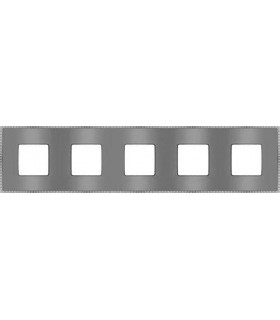 Рамка на 5 постов гор/верт FEDE BELLE EPOQUE METAL CHROME, bright chrome + bright chrome FD01435CBCB