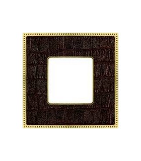 Рамка на 1 пост гор/верт FEDE BELLE EPOQUE TAPESTRY, alicocobrown - bright gold FD01441AOB