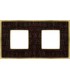 Рамка на 2 поста гор/верт FEDE BELLE EPOQUE TAPESTRY, alicocobrown - bright gold FD01442AOB