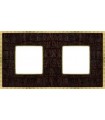Рамка на 2 поста гор/верт FEDE BELLE EPOQUE TAPESTRY, alicocobrown - bright gold FD01442AOB