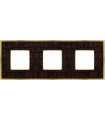 Рамка на 3 поста гор/верт FEDE BELLE EPOQUE TAPESTRY, alicocobrown - bright gold FD01443AOB