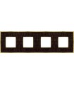 Рамка на 4 поста гор/верт FEDE BELLE EPOQUE TAPESTRY, alicocobrown - bright gold FD01444AOB