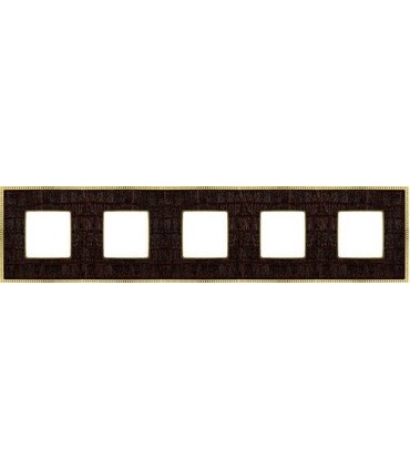 Рамка на 5 постов гор/верт FEDE BELLE EPOQUE TAPESTRY, alicocobrown - bright gold FD01445AOB