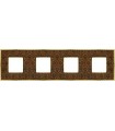 Рамка на 4 поста гор/верт FEDE BELLE EPOQUE TAPESTRY, decorbrass - bright gold FD01444DBOB