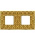Рамка на 2 поста гор/верт FEDE BELLE EPOQUE TAPESTRY, decorgold - bright gold FD01442DGOB