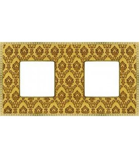 Рамка на 2 поста гор/верт FEDE BELLE EPOQUE TAPESTRY, decorgold - bright gold FD01442DGOB