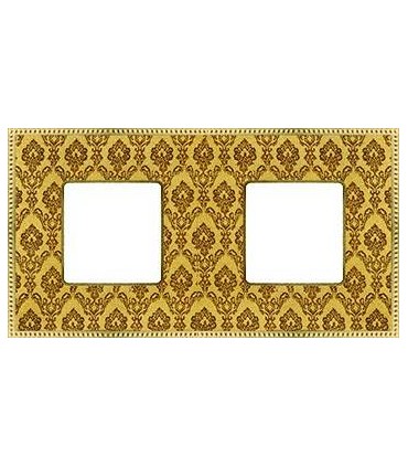 Рамка на 2 поста гор/верт FEDE BELLE EPOQUE TAPESTRY, decorgold - bright gold FD01442DGOB