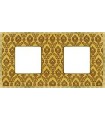 Рамка на 2 поста гор/верт FEDE BELLE EPOQUE TAPESTRY, decorgold - bright gold FD01442DGOB