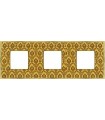 Рамка на 3 поста гор/верт FEDE BELLE EPOQUE TAPESTRY, decorgold - bright gold FD01443DGOB