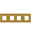 Рамка на 4 поста гор/верт FEDE BELLE EPOQUE TAPESTRY, decorgold - bright gold FD01444DGOB