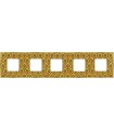 Рамка на 5 постов гор/верт FEDE BELLE EPOQUE TAPESTRY, decorgold - bright gold FD01445DGOB