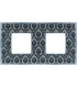 Рамка на 2 поста гор/верт FEDE BELLE EPOQUE TAPESTRY, decornoir - bright chrome FD01442DNCB