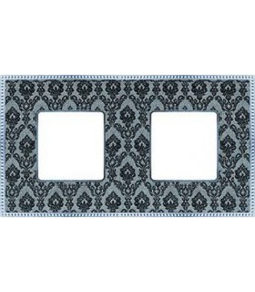 Рамка на 2 поста гор/верт FEDE BELLE EPOQUE TAPESTRY, decornoir - bright chrome FD01442DNCB