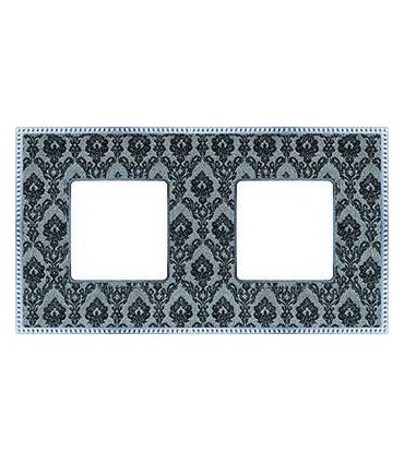 Рамка на 2 поста гор/верт FEDE BELLE EPOQUE TAPESTRY, decornoir - bright chrome FD01442DNCB