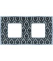 Рамка на 2 поста гор/верт FEDE BELLE EPOQUE TAPESTRY, decornoir - bright chrome FD01442DNCB