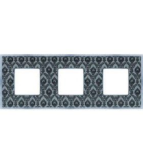 Рамка на 3 поста гор/верт FEDE BELLE EPOQUE TAPESTRY, decornoir - bright chrome FD01443DNCB