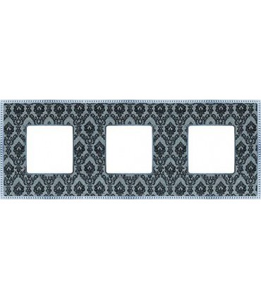 Рамка на 3 поста гор/верт FEDE BELLE EPOQUE TAPESTRY, decornoir - bright chrome FD01443DNCB