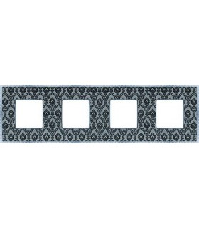 Рамка на 4 поста гор/верт FEDE BELLE EPOQUE TAPESTRY, decornoir - bright chrome FD01444DNCB