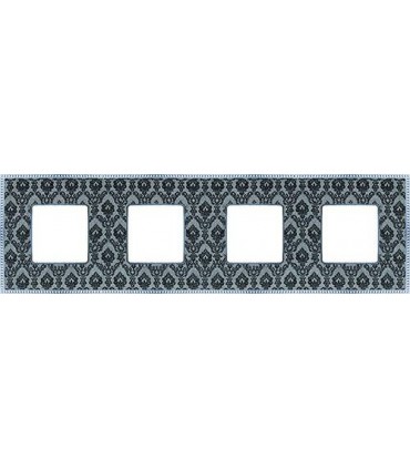 Рамка на 4 поста гор/верт FEDE BELLE EPOQUE TAPESTRY, decornoir - bright chrome FD01444DNCB