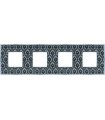 Рамка на 4 поста гор/верт FEDE BELLE EPOQUE TAPESTRY, decornoir - bright chrome FD01444DNCB
