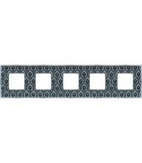 Рамка на 5 постов гор/верт FEDE BELLE EPOQUE TAPESTRY, decornoir - bright chrome FD01445DNCB