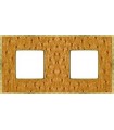Рамка на 2 поста гор/верт FEDE BELLE EPOQUE TAPESTRY, alienagold - bright gold FD01442GOB