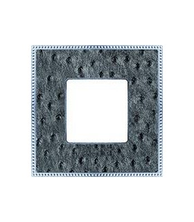 Рамка на 1 пост гор/верт FEDE BELLE EPOQUE TAPESTRY, alienasilver - bright chrome FD01441SCB