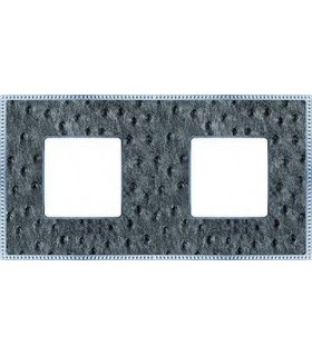 Рамка на 2 поста гор/верт FEDE BELLE EPOQUE TAPESTRY, alienasilver - bright chrome FD01442SCB