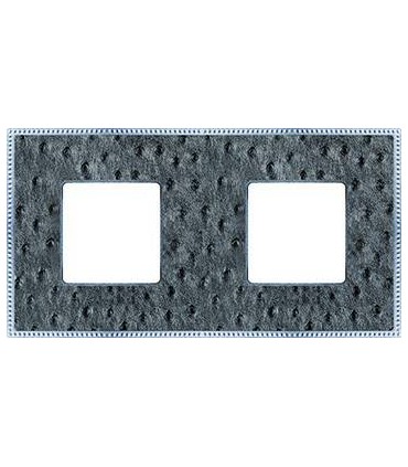 Рамка на 2 поста гор/верт FEDE BELLE EPOQUE TAPESTRY, alienasilver - bright chrome FD01442SCB