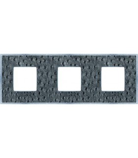 Рамка на 3 поста гор/верт FEDE BELLE EPOQUE TAPESTRY, alienasilver - bright chrome FD01443SCB