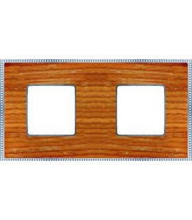 Рамка на 2 поста гор/верт FEDE BELLE EPOQUE WOOD, cherry-bright chrome FD01452CCB