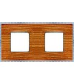 Рамка на 2 поста гор/верт FEDE BELLE EPOQUE WOOD, cherry-bright chrome FD01452CCB