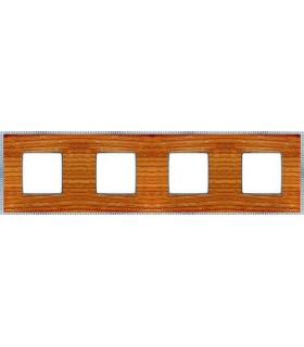 Рамка на 4 поста гор/верт FEDE BELLE EPOQUE WOOD, cherry-bright chrome FD01454CCB