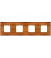 Рамка на 4 поста гор/верт FEDE BELLE EPOQUE WOOD, cherry-bright chrome FD01454CCB