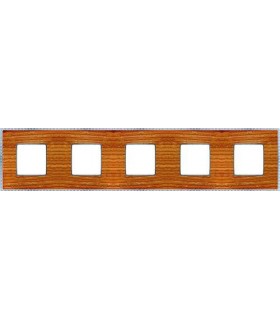 Рамка на 5 постов гор/верт FEDE BELLE EPOQUE WOOD, cherry-bright chrome FD01455CCB