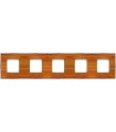 Рамка на 5 постов гор/верт FEDE BELLE EPOQUE WOOD, cherry-bright chrome FD01455CCB