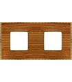 Рамка на 2 поста гор/верт FEDE BELLE EPOQUE WOOD, cherry-bright gold FD01452COB