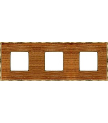 Рамка на 3 поста гор/верт FEDE BELLE EPOQUE WOOD, cherry-bright gold FD01453COB