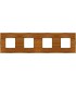 Рамка на 4 поста гор/верт FEDE BELLE EPOQUE WOOD, cherry-bright gold FD01454COB