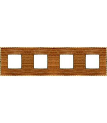 Рамка на 4 поста гор/верт FEDE BELLE EPOQUE WOOD, cherry-bright gold FD01454COB