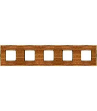 Рамка на 5 постов гор/верт FEDE BELLE EPOQUE WOOD, cherry-bright gold FD01455COB
