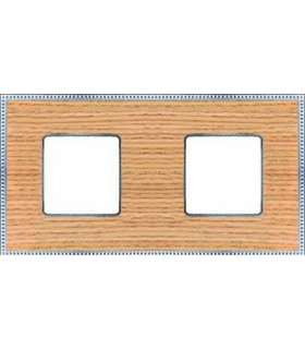 Рамка на 2 поста гор/верт FEDE BELLE EPOQUE WOOD, oak-bright chrome FD01452OCB